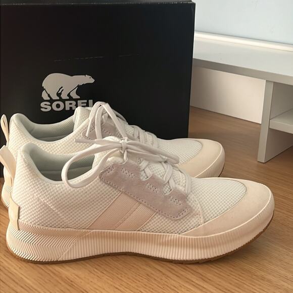 Sorel White and Cream Women's Sneakers - Picture 2 of 15